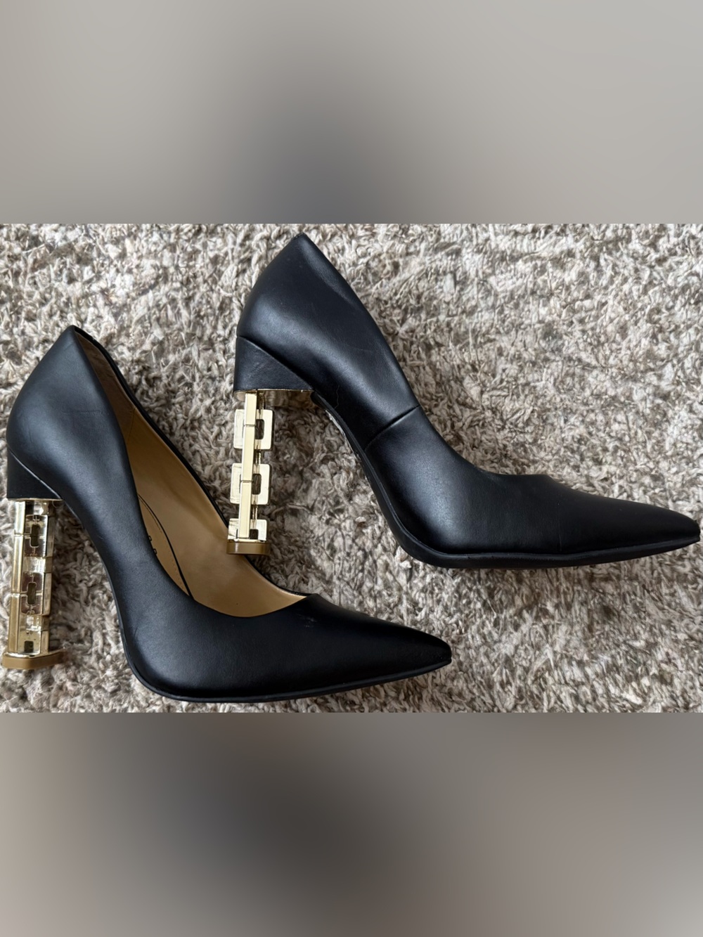 Katy Perry The Suzzie Chain Heel Pumps Black Size 9.5 - Picture 5 of 5